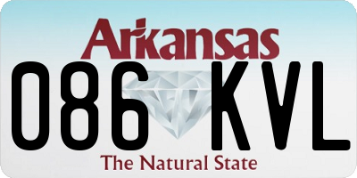 AR license plate 086KVL