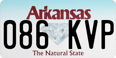 AR license plate 086KVP