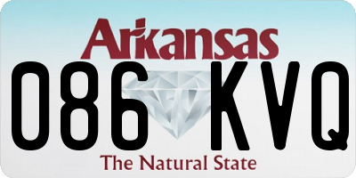 AR license plate 086KVQ