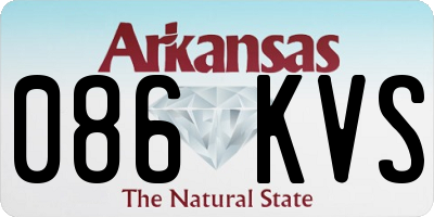 AR license plate 086KVS
