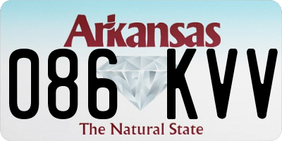 AR license plate 086KVV