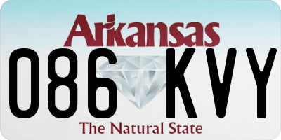 AR license plate 086KVY