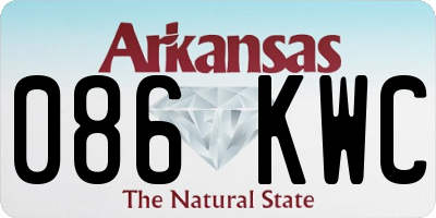 AR license plate 086KWC