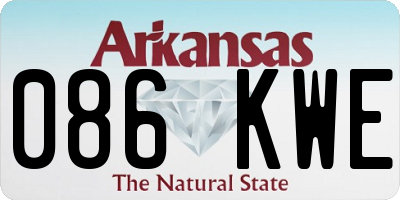 AR license plate 086KWE