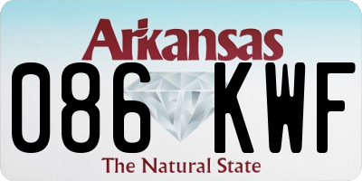 AR license plate 086KWF
