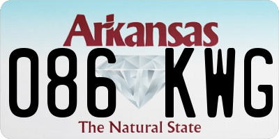 AR license plate 086KWG