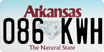 AR license plate 086KWH