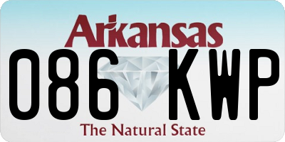 AR license plate 086KWP