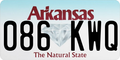 AR license plate 086KWQ
