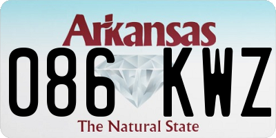 AR license plate 086KWZ