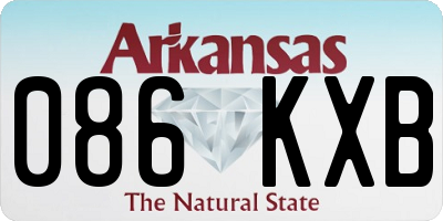 AR license plate 086KXB
