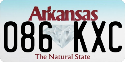 AR license plate 086KXC
