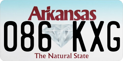 AR license plate 086KXG