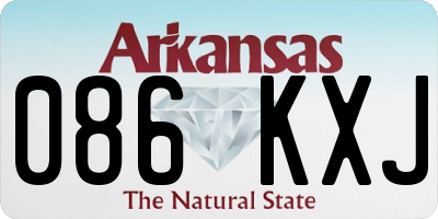 AR license plate 086KXJ