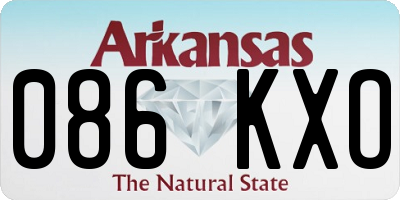 AR license plate 086KXO