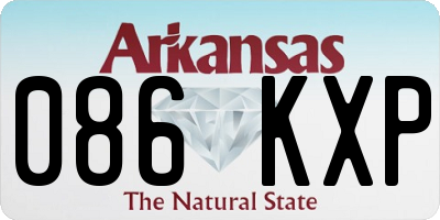 AR license plate 086KXP