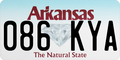 AR license plate 086KYA