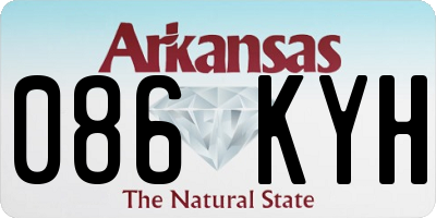 AR license plate 086KYH