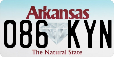 AR license plate 086KYN