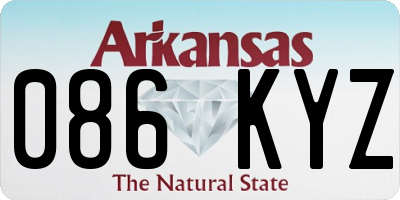 AR license plate 086KYZ