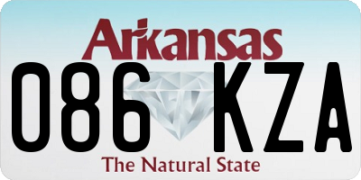 AR license plate 086KZA