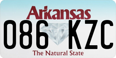 AR license plate 086KZC