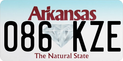AR license plate 086KZE