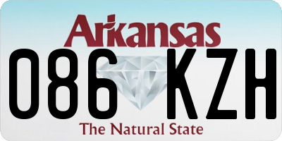 AR license plate 086KZH