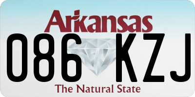 AR license plate 086KZJ