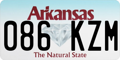 AR license plate 086KZM