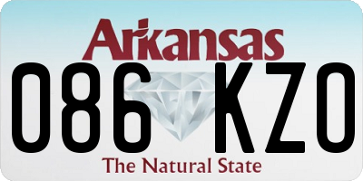 AR license plate 086KZO