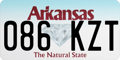 AR license plate 086KZT