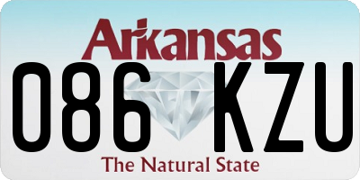AR license plate 086KZU