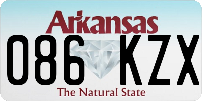 AR license plate 086KZX