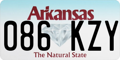 AR license plate 086KZY