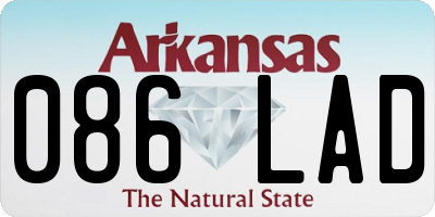 AR license plate 086LAD