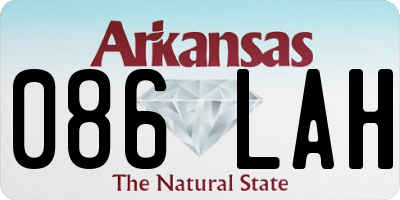 AR license plate 086LAH