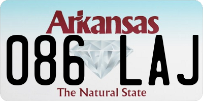 AR license plate 086LAJ