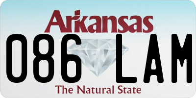 AR license plate 086LAM