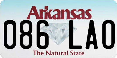 AR license plate 086LAO
