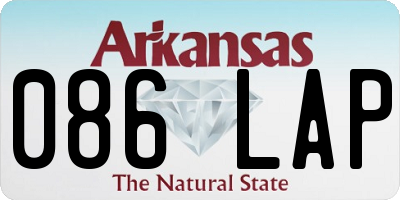AR license plate 086LAP