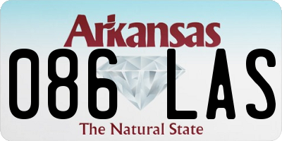 AR license plate 086LAS