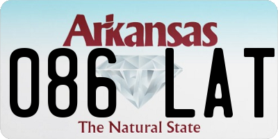 AR license plate 086LAT