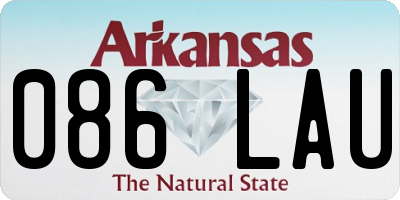 AR license plate 086LAU
