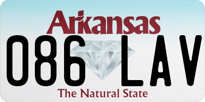 AR license plate 086LAV
