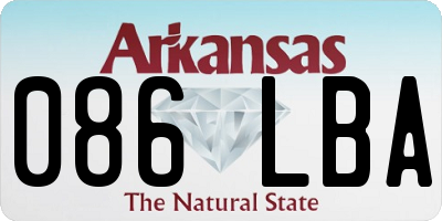 AR license plate 086LBA
