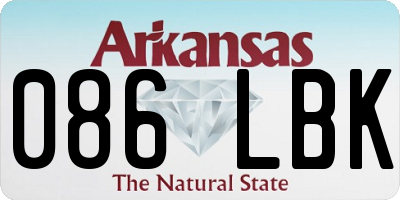 AR license plate 086LBK