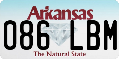 AR license plate 086LBM