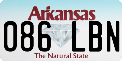 AR license plate 086LBN