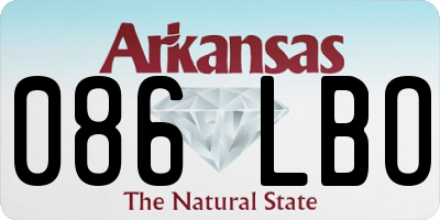 AR license plate 086LBO